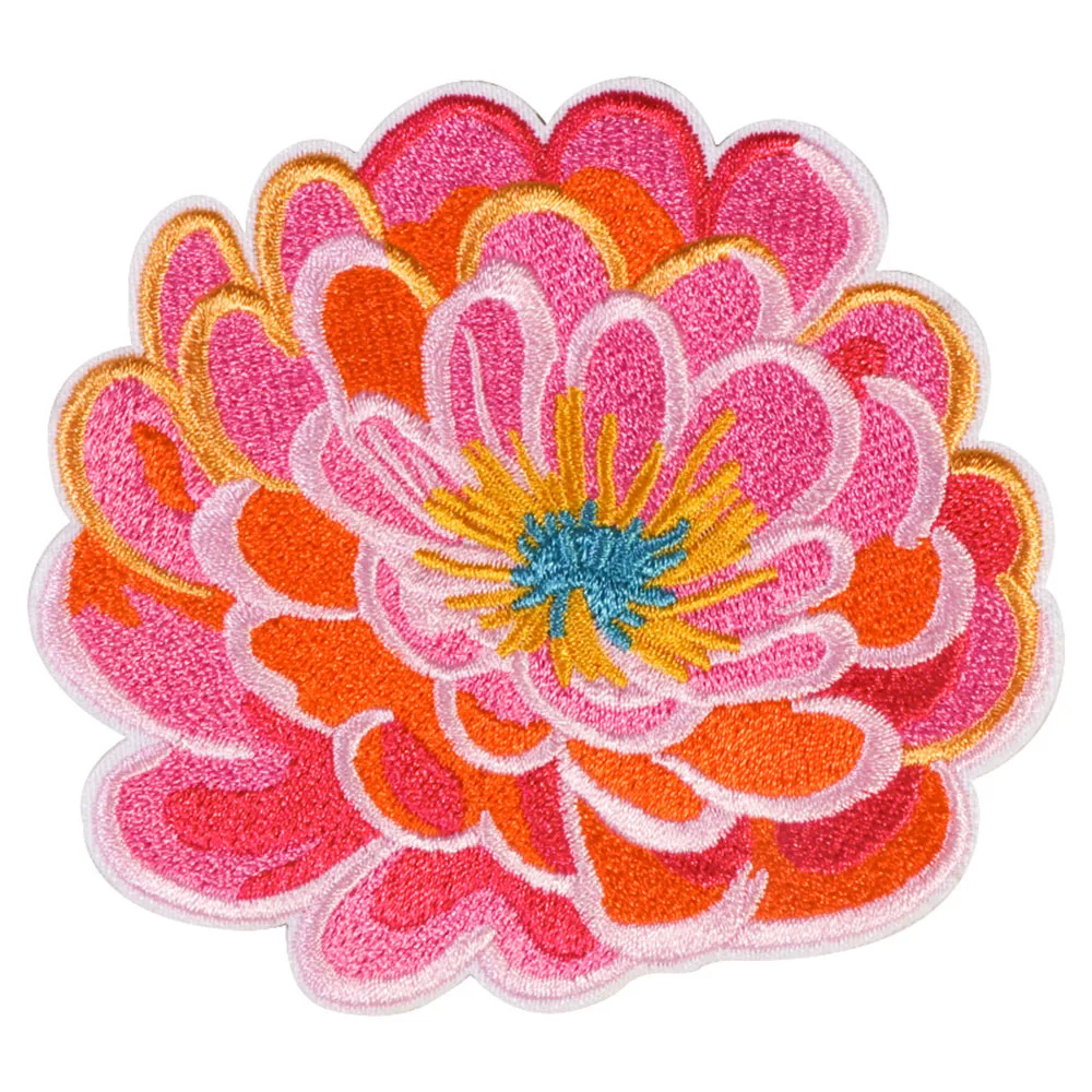 

1pc Embroidered Flower Hot Melt Glue Patch for DIY Clothing Decoration Accessories