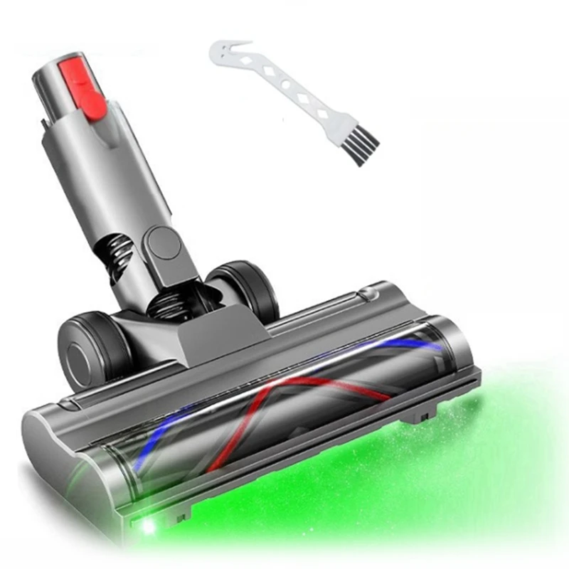 

Головка щетки с прямым приводом для Dyson V10 Slim V12, тонкая вакуумная насадка со светодиодным обнаружением пыли для очистки коврового пола