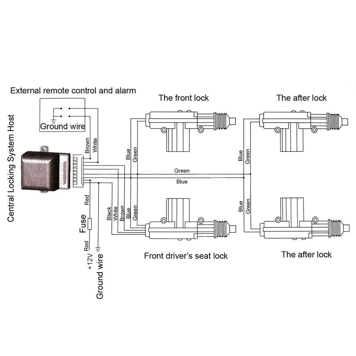 Sistema de bloqueo Central Universal para coche, Kit de entrada sin llave con actuador, 12V, 4 puertas