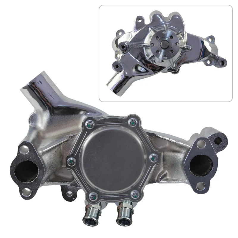 

Для Chevy Big Block BBC LWP длинный водяной насос из алюминия 396 402 427 454 V8 6,5 л 6,6 л 7,0 л 7,4 л 1969-1987 хромированная/атласная поверхность