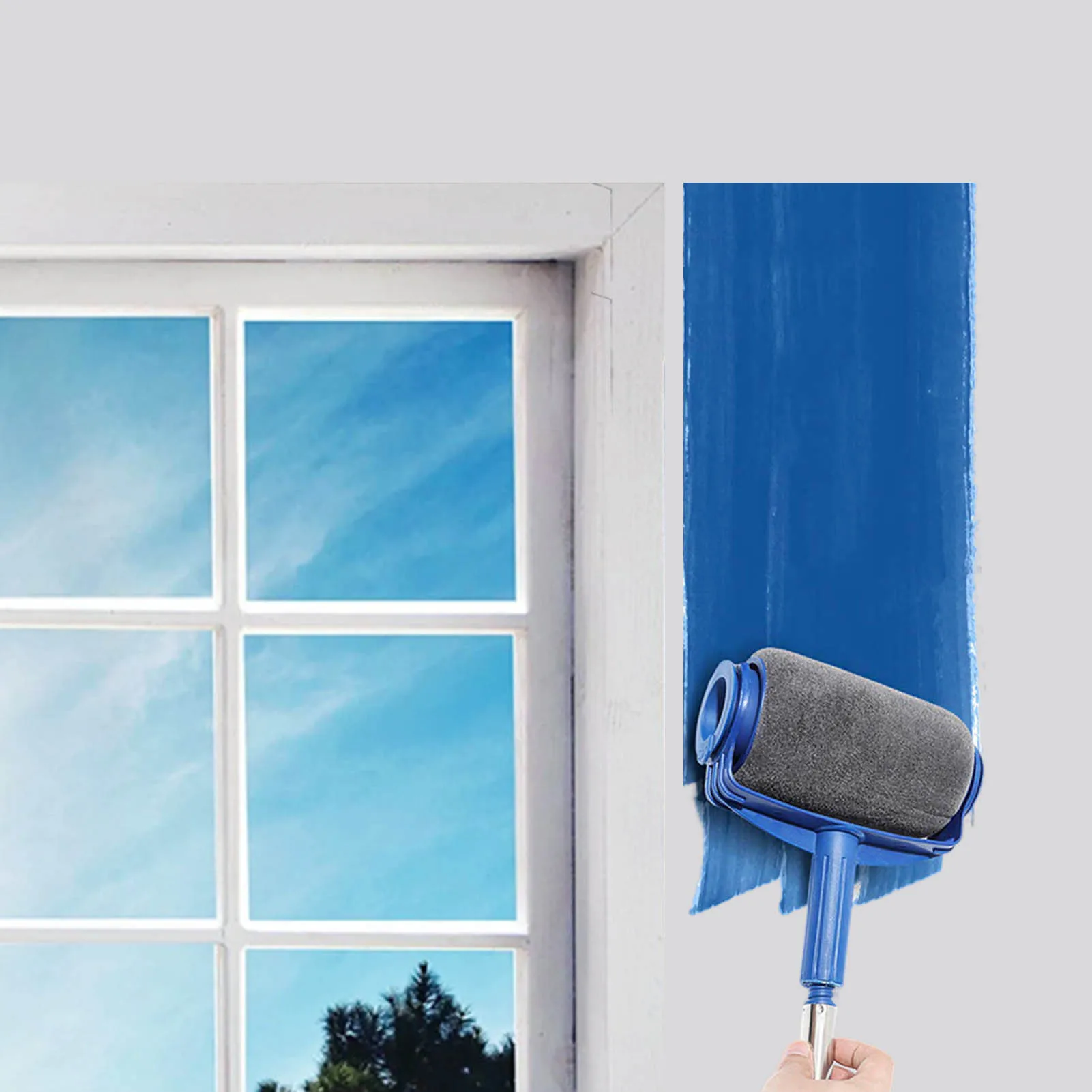 Sponge Paint Roller Brush Hand-Held No Drip Paint Roller with Paint Inside Transform Your Room in Just Minutes