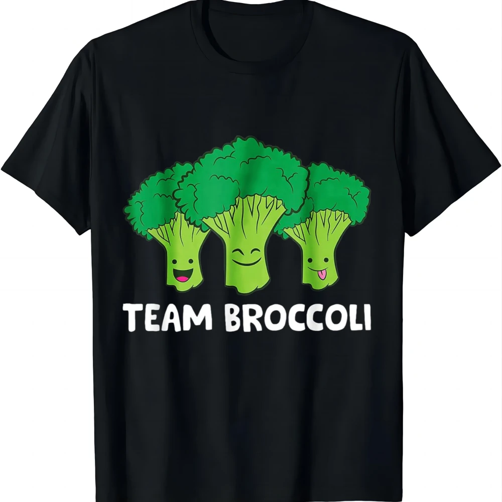 Broccoli Lover Team Broccoli Vegan Vegetarian Broccoli T-Shirt Unisex Summer Streetwear Tops Graphic T Shirts Camiseta