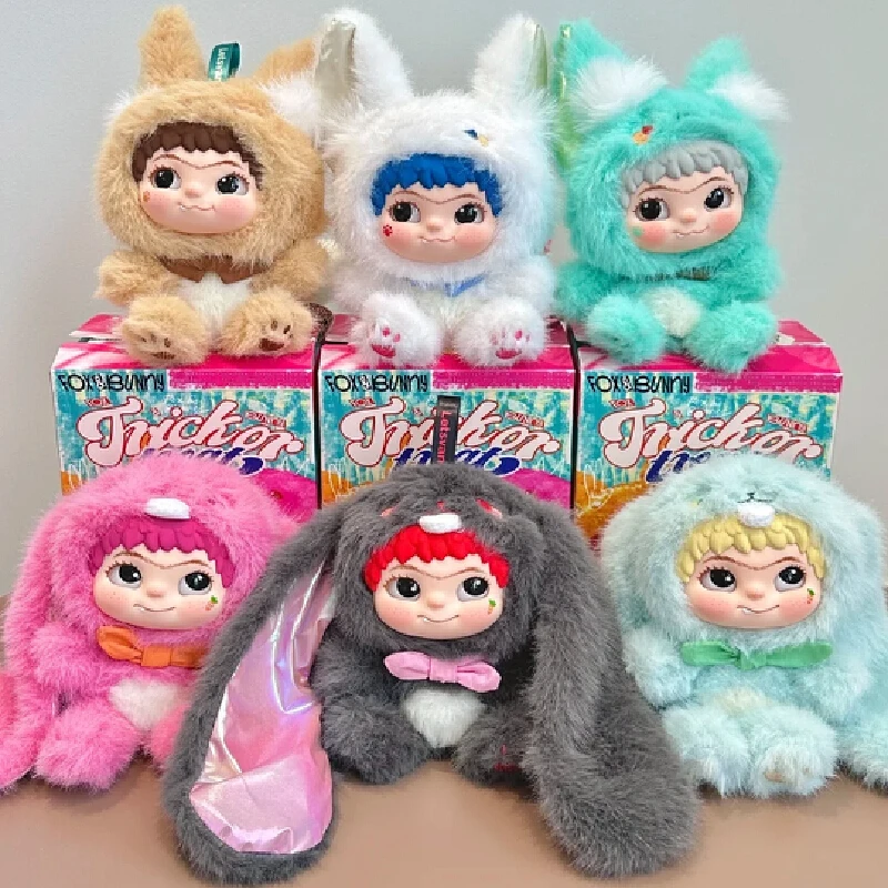 

Подлинная слепая коробка Wakuku V2 Wakuku Fox & Bunny Trickor Treat Sereis Mystery Box Doll, милая аниме-фигурка, сумка-сюрприз, брелок, игрушка