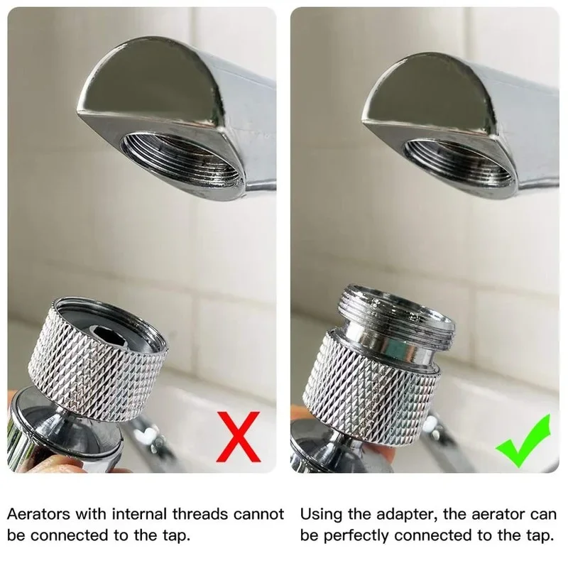 Kitchen Faucet 16/18/20/22/24/28/mm To 22mm with Washer Metal Male Female Water Saving Adapter Faucet Aerator Connector