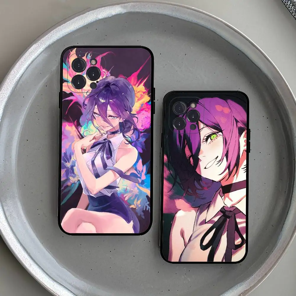 شعبية أنيمي C-Chainsaw M-Man R-Reze A-Arc جراب هاتف آيفون 16 15 14 13 12 11 17 برو ماكس البساطة عودة بولي TPU لينة