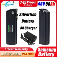 Battery for Electric Bike 48V 60ah 50ah 40 45ah 30Ah 25Ah 20Ah Silver Fish Bateria Accu 250-2000w EBike Bicycle Lithium Battery