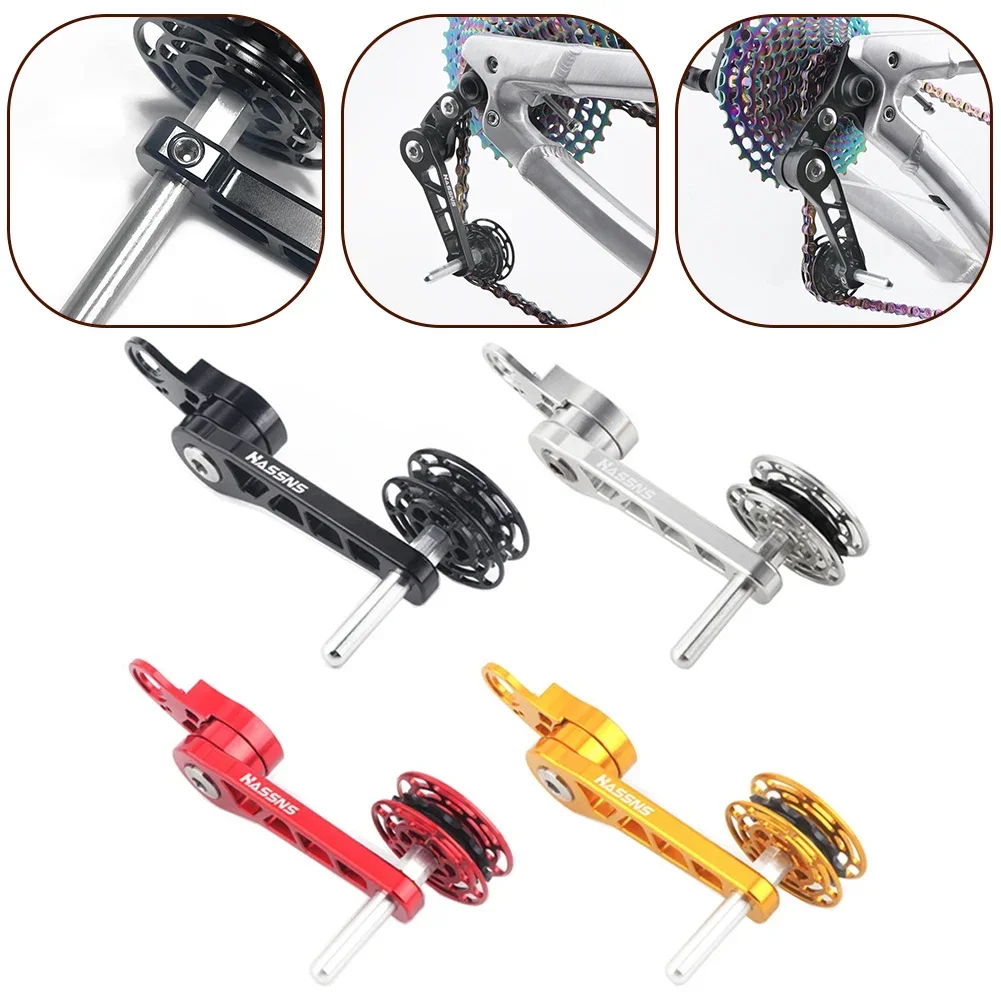 

1pc Chain Tensioner Folding Bike Aluminum Alloy Bicycle Single Speed Chain Tensioner With Screws 148x80 Mm Bicycle Accessories