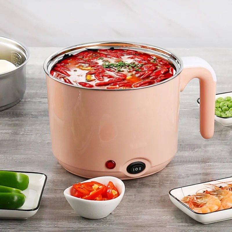

Electric Mini Hot Pot 1.5L Uniform Heating Multi Functional Compact Mini Electric Fondue Pot Rapid Noodles Cooker For Dormitory