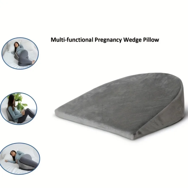 

Multi-Functional Pregnancy Wedge Pillow Belly Support, Knees, Legs & Back - Perfect Maternity Pillow for Pregnancy