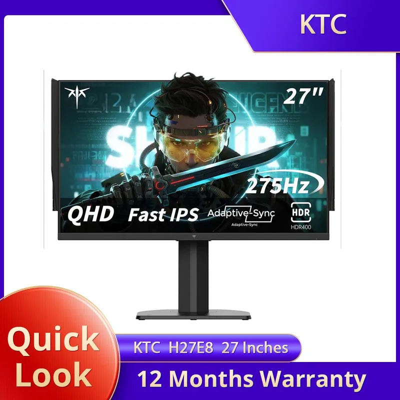 KTC H27E8 27″ QHD — 275Hz per sparare senza scatti