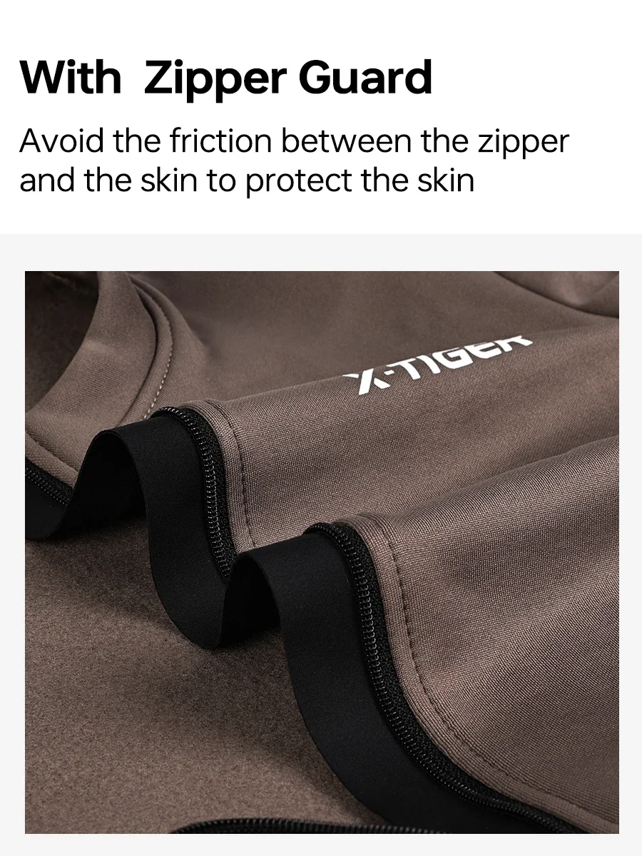 X-TIGER Fleece-Radtrikot für Herren, thermisches Radshirt mit langen Ärmeln, Fahrradshirt mit 3 Taschen und rutschfestem Saum für Rennrad- und Mountainbike-Fahrten. – Detail 11