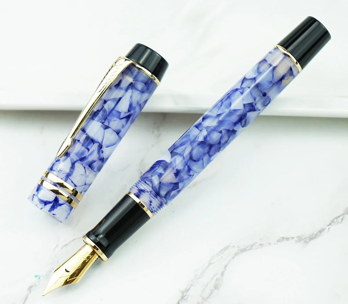 

New Color Majohn M600S Celluloid Fountain Pen EF/F/M/Bent Nib with Converter Quality Fashion Office Business Writing Gift Pen