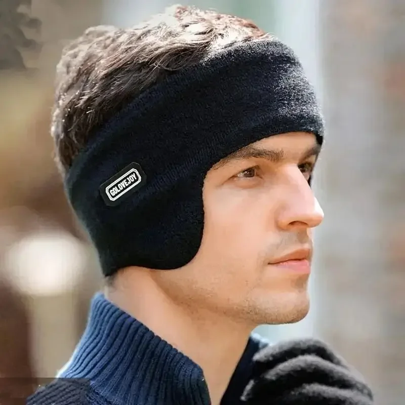 1PC Outdoor Cycling Windproof Earmuffs Men and Women Universal Sweat-absorbing Hair Band Double Warm Headset Ski Earmuffs