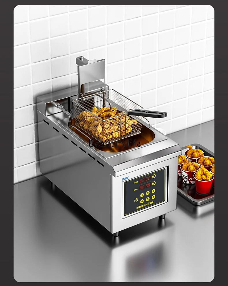 

yj24 Electric Fryer Commercial Automatic Lifting Fryer Intelligent Large Capacity Desktop Fryer