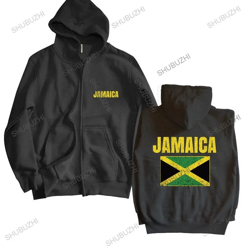 

brand men autumn hoodie Jamaican Flag Vintage Jamaica Country male Sportswear hoodies warm coat Female Spring and Autumn Zip-up