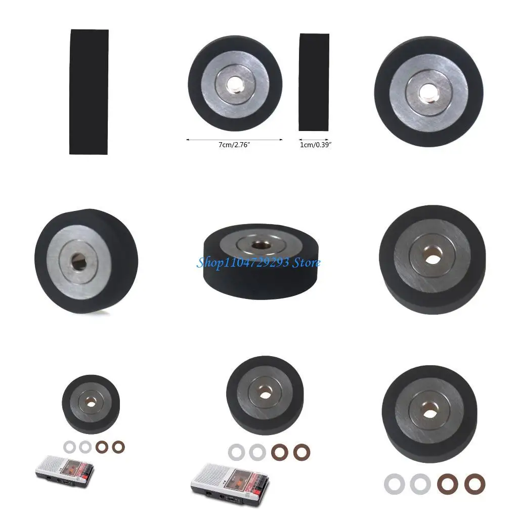 

Y2GD Reliable A812 Metal Belt Tensioner Pulley Pinch Roll Press Tape Wheel Universal