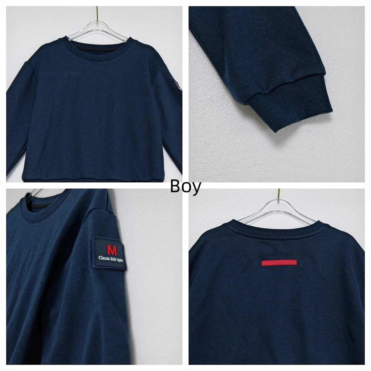 2026 Mali's AW Navy Denim-Kleidung mit Logo-Etikett für Jungen und Mädchen, passende Outfits für Bruder und Schwester, Sweatshirt, Pullover, Kleid, Rock – Detail 19