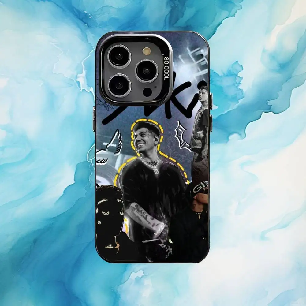 حافظة هاتف D-Duki Rapper لهاتف iPhone17,16,15,14,13,12,11 Plus، Pro Max Black Candy Matte غطاء مقاوم للصدمات