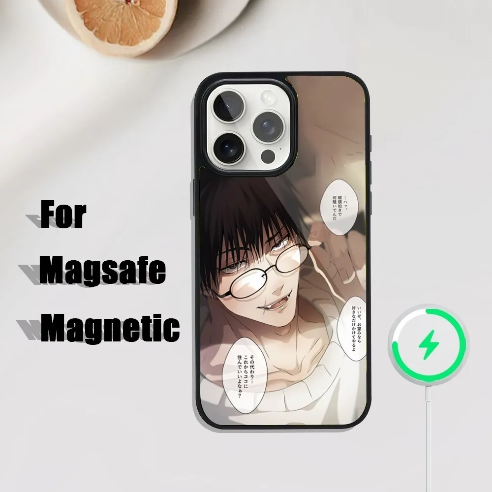 Toji Fushiguro J-Jujutsu K-Kaisen Phone Case For iPhone 16,15,14,13,12,11,Plus,Pro,Max Mini Magsafe Magnetic Wireless Charging