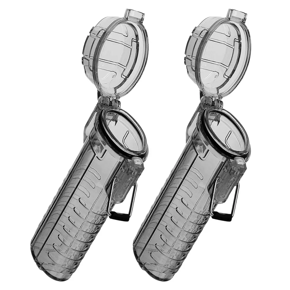 

2pcs Creative Transparent Lighter Cover Waterproof Moisture-Proof Protective Sleeve Durable Fuel Level Visible for Outdoor
