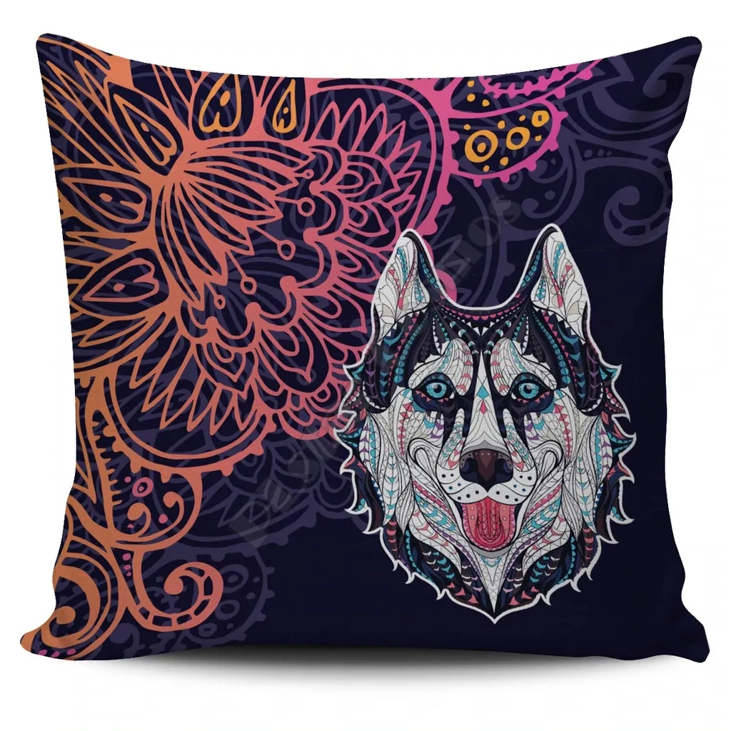 Наволочка Husky Tribe, наволочки, наволочка, украшение для дома, двусторонняя печать