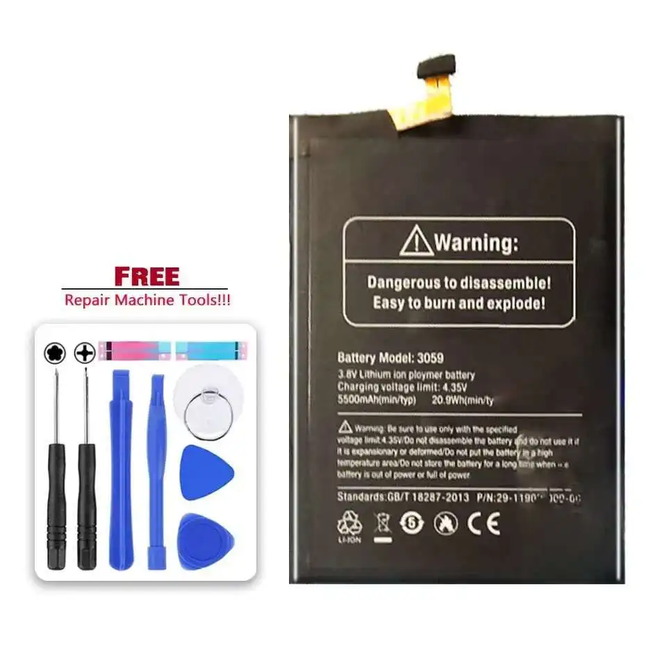 

Mobile Phone Battery 5500mAh For Ulefone Armor X X2 3059 Premium Replacement Long-Lasting