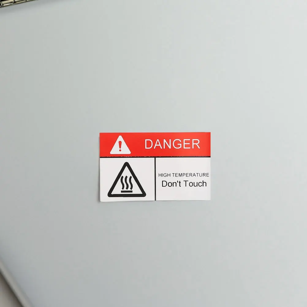 4 قطعة ملصقات سطحية ساخنة تحذيرية لدرجة الحرارة العالية ملصقات أمان لاصقة قوية لحرق مشعات الآلات