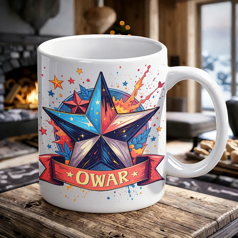 

Celestial Starburst Key Button Pattern - Owari Memorial Day printed Mug Coffee Cup Ceramic Cup