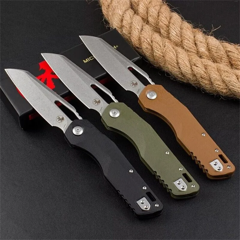 

Microtec-msi bearing G10 handle portable folding knife, an emergency rescue tool for mountain climbing, fishing and camping