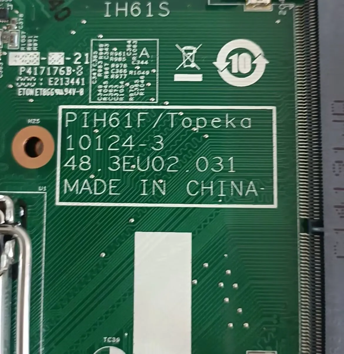 IH61S Voor Lenovo M7100Z S510 M7121Z AIO Moederbord PIH61F/Topeka 10124-3