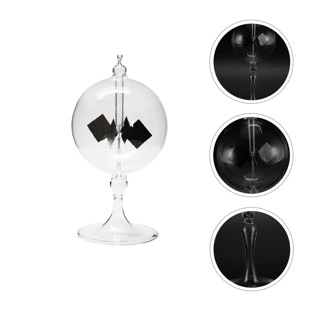 

1Pcs Radiation Meter Light Mill Solar Powered Crookes Radiometer for Science Education Demonstration Device Home Office Decor