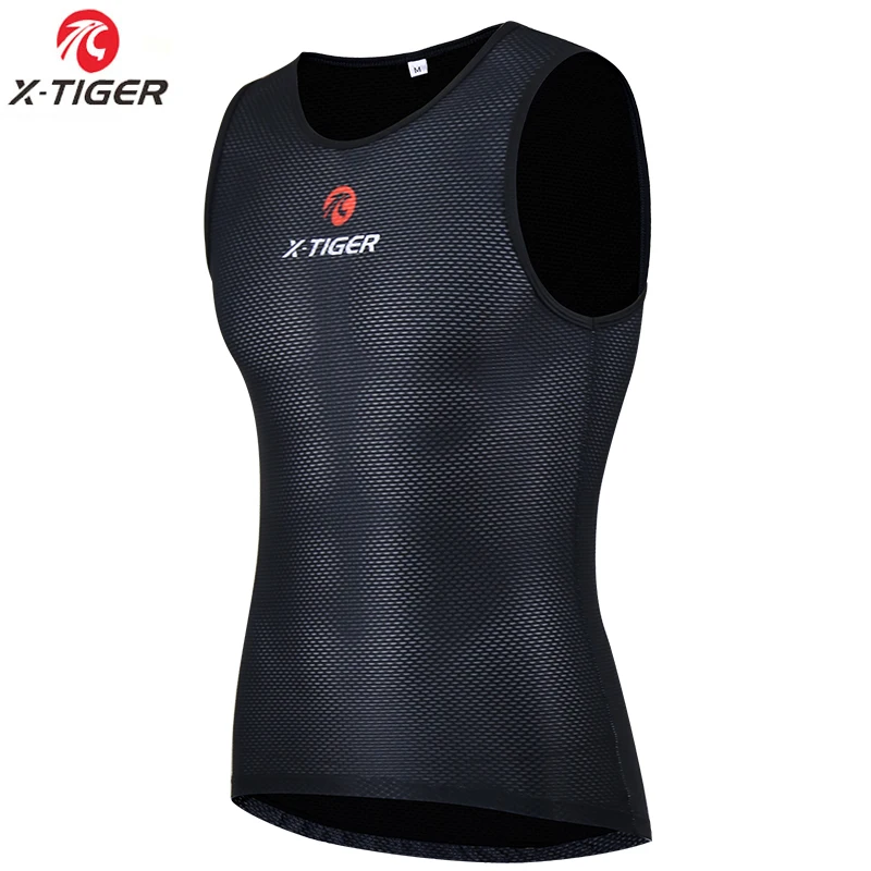 X-TIGER Cycling Underwear Men\'s Sleeveless Cycling Vest Cool Mesh Stretch Road Cycling Jersey