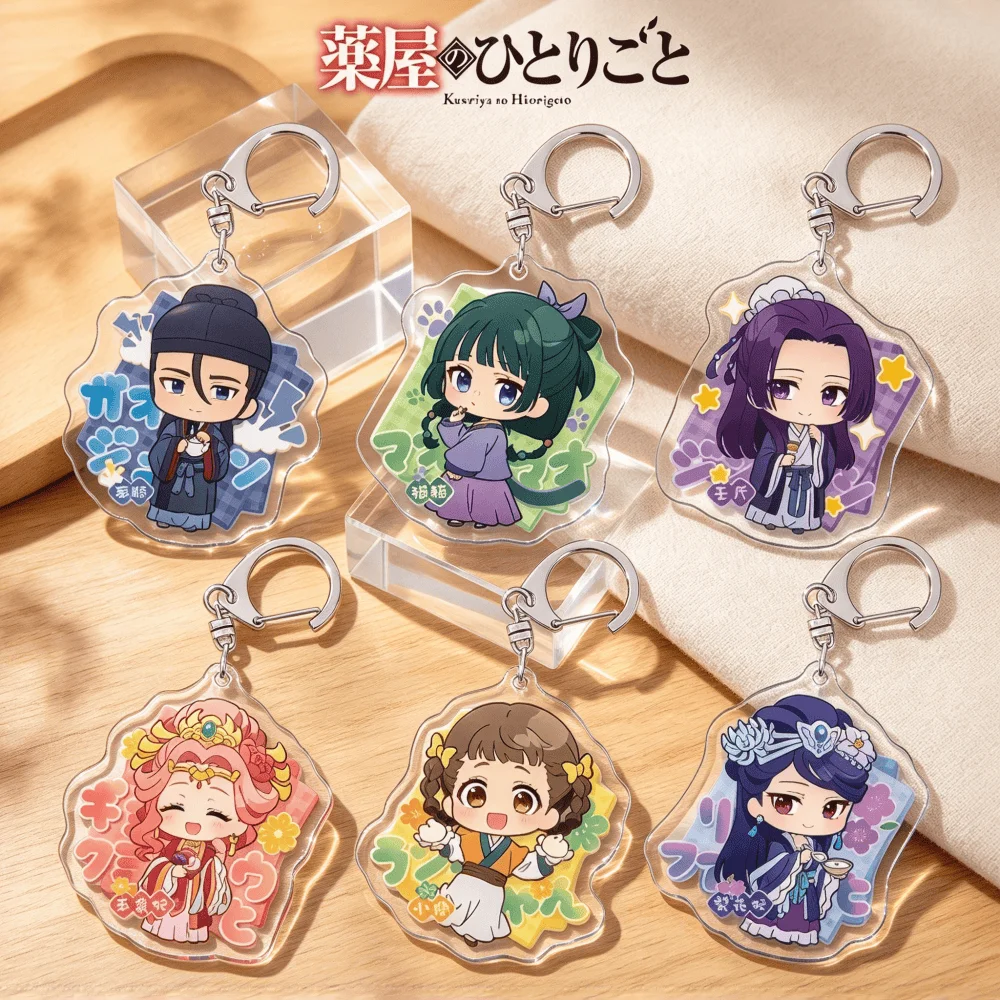 for The Apothecary Diaries Anime Peripheral Maomao Rikuson Gyokuyo Xiaolan Lihuafei Acrylic Keychain Backpack Pendant Fans Gift