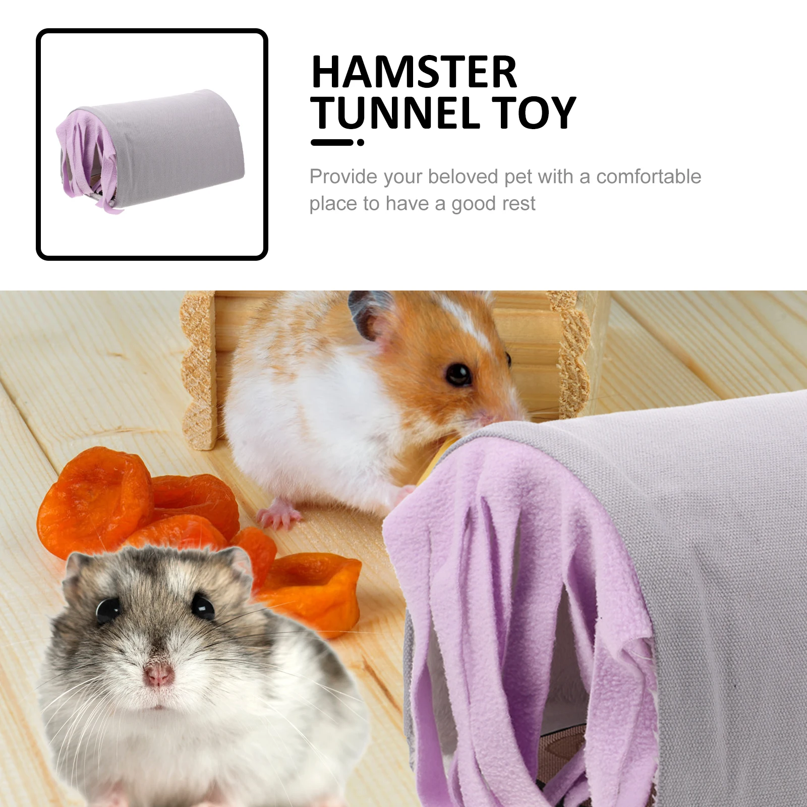 

Hamster Hideout Tunnel Tassel Design Small Pet Hiding House Guinea Nest For Sofa Floor Car Durable Long Lasting Pet