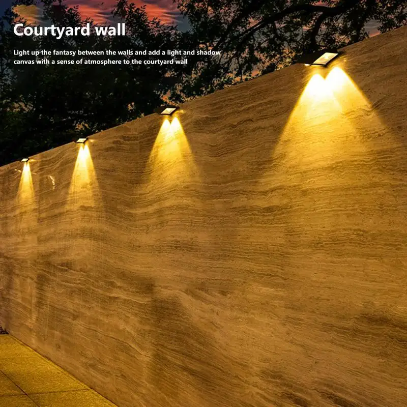 

Outdoor Solar House Wall Lights Solar Powered Fence Lights Automatic Versatile Foldable House Exterior Lighting For Driveway