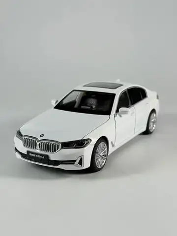 1/18 BMW 530li 합금 다이캐스트 장식품 침실 홈 인테리어 장식품 선택적 패션 수집 취미 모델카 선물 상자