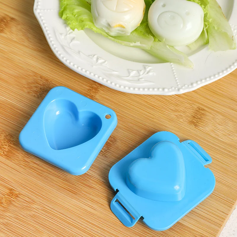 Cartoon Cute Boiled Egg Mold, Carrinho de peixe, Heart Egg Sushi Rice Mold, Decorado Fondant Cake, Ferramenta Suplementar de Almoço Infantil