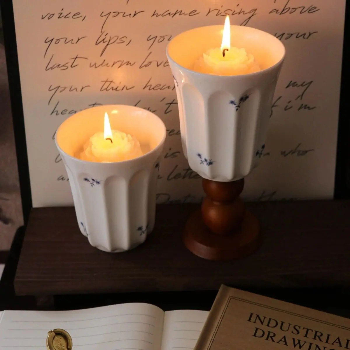 Cashmere wood tea scented candle gift set - perfect for birthdays, weddings, and bridal showers
