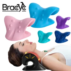 Neck Shoulder Relaxer Stretcher Cervical Traction Device Chiropractic Pillow Neck Cloud for Pain Relief Cervical Spine Alignment