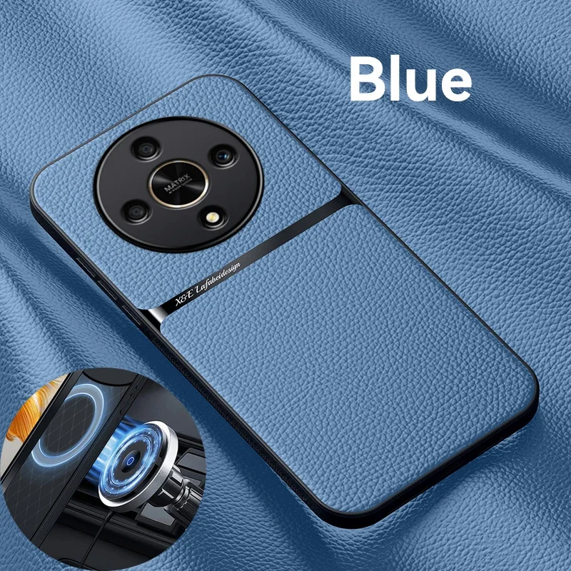 

Кожаный встроенный металлический пластиковый магнитный силиконовый чехол для телефона Honor X7C X9A X6B X9C Smart X8C, защитный мягкий чехол для задней панели