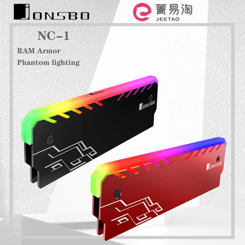 

Jonsbo NC-1 RAM Armor PC Memory Heatsink Cooler RGB 256 Color Cooler Vest Desktop PC Ram Memory Heat Sink Radiator For DDR3 DDR4