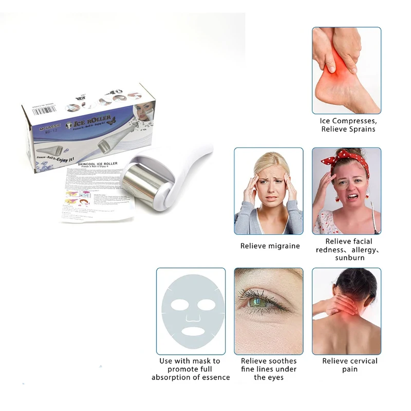 

Plastic For Face Handheld Massage Roller Instrument Freeze Ice Roller