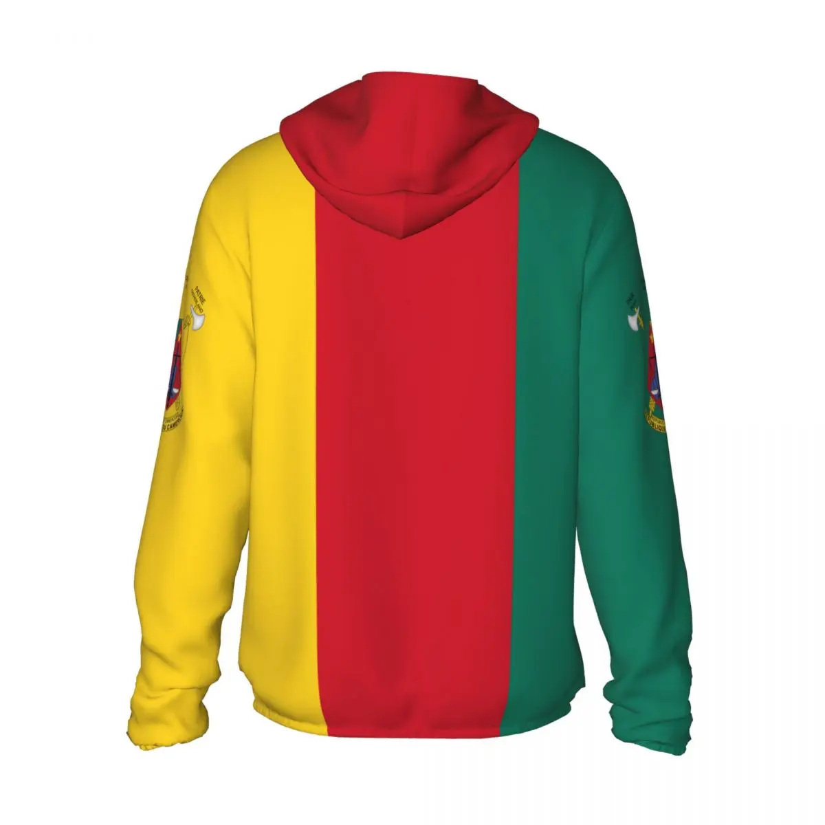 2026 Summer Cameroon Flag Polyester Sunscreen Sun Protection Fishing Running Clothes Quick Dry Performance With Zipper Hoodie