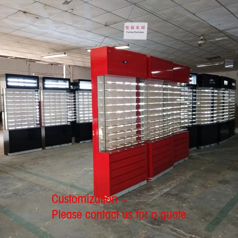 custom.Modern Showcases With Display Rack Eyewear Display Counter Design Eyeglass Display Cabinet Optical