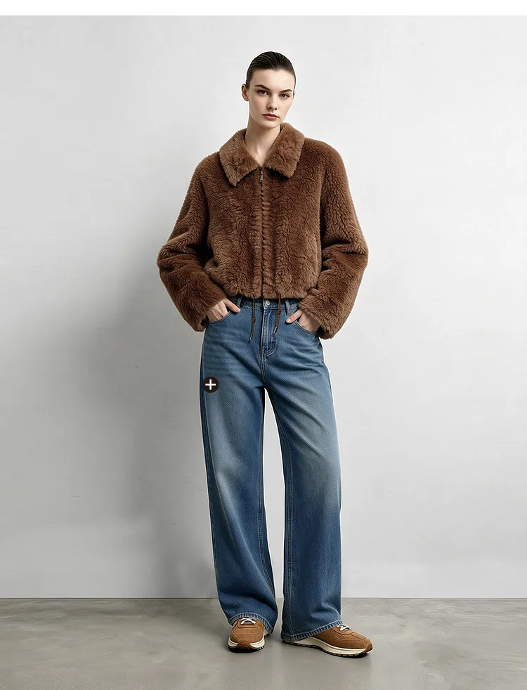 Amii Women's Faux Fur Coat Lapel Collar Oversized Warm Slimming Minimalist Versatile Commuter Winter Women's Coat 12624092