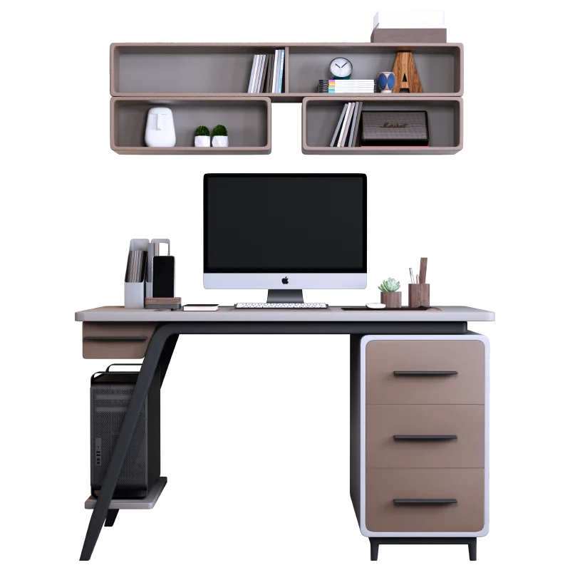 

Light luxury children's small desk, student writing desk, desk bookshelf combination