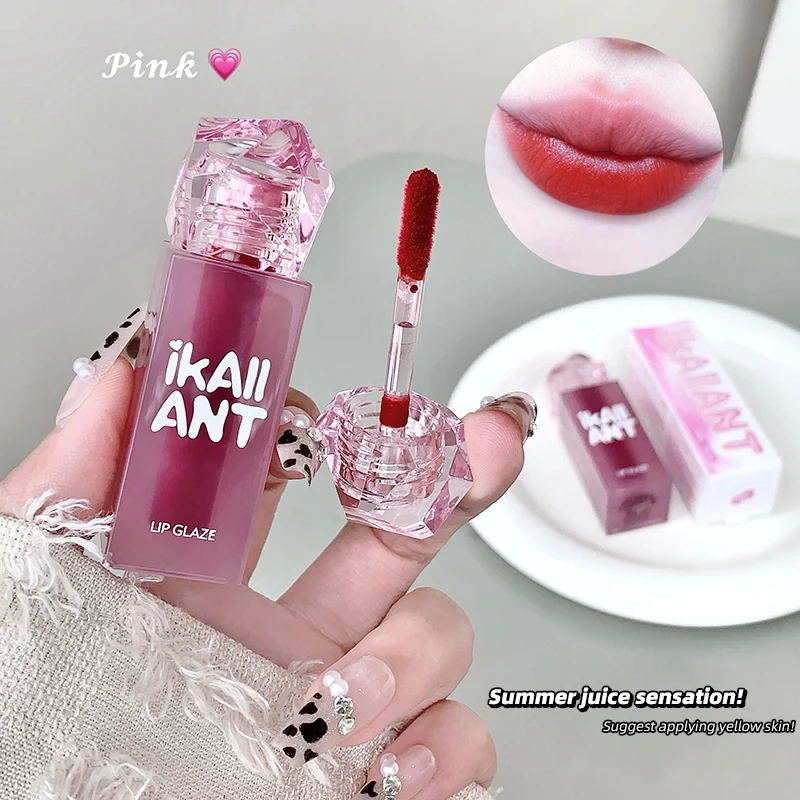 Brillant à lèvres velours mat, soyeux, lisse, longue durée, maquillage, facile à appliquer, rouge à lèvres roseâtre