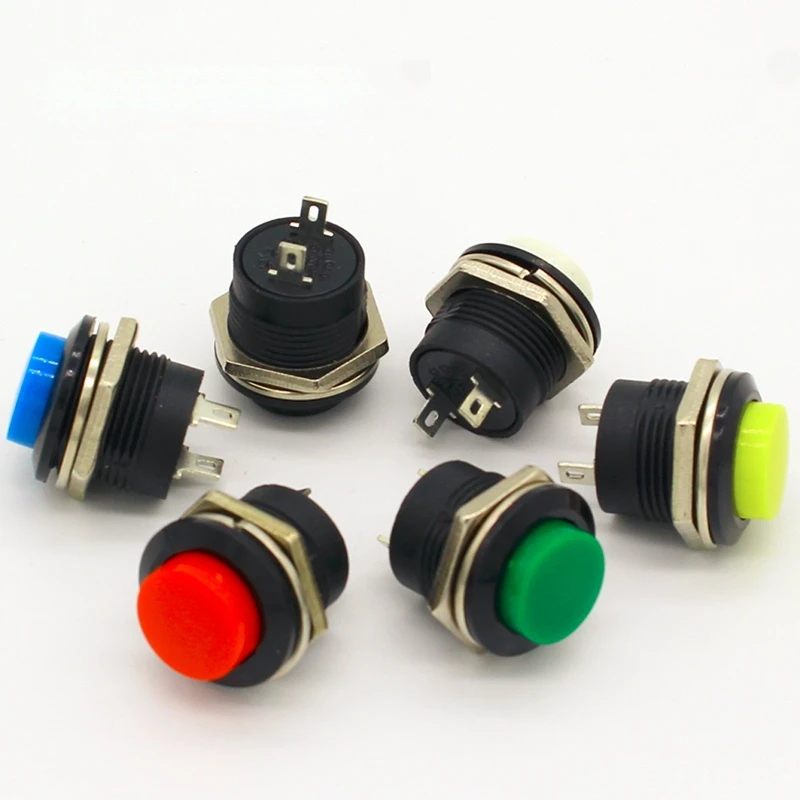 18pcs 16MM Self Return Momentary Push Button Switch 6A/125VAC 3A/250VAC