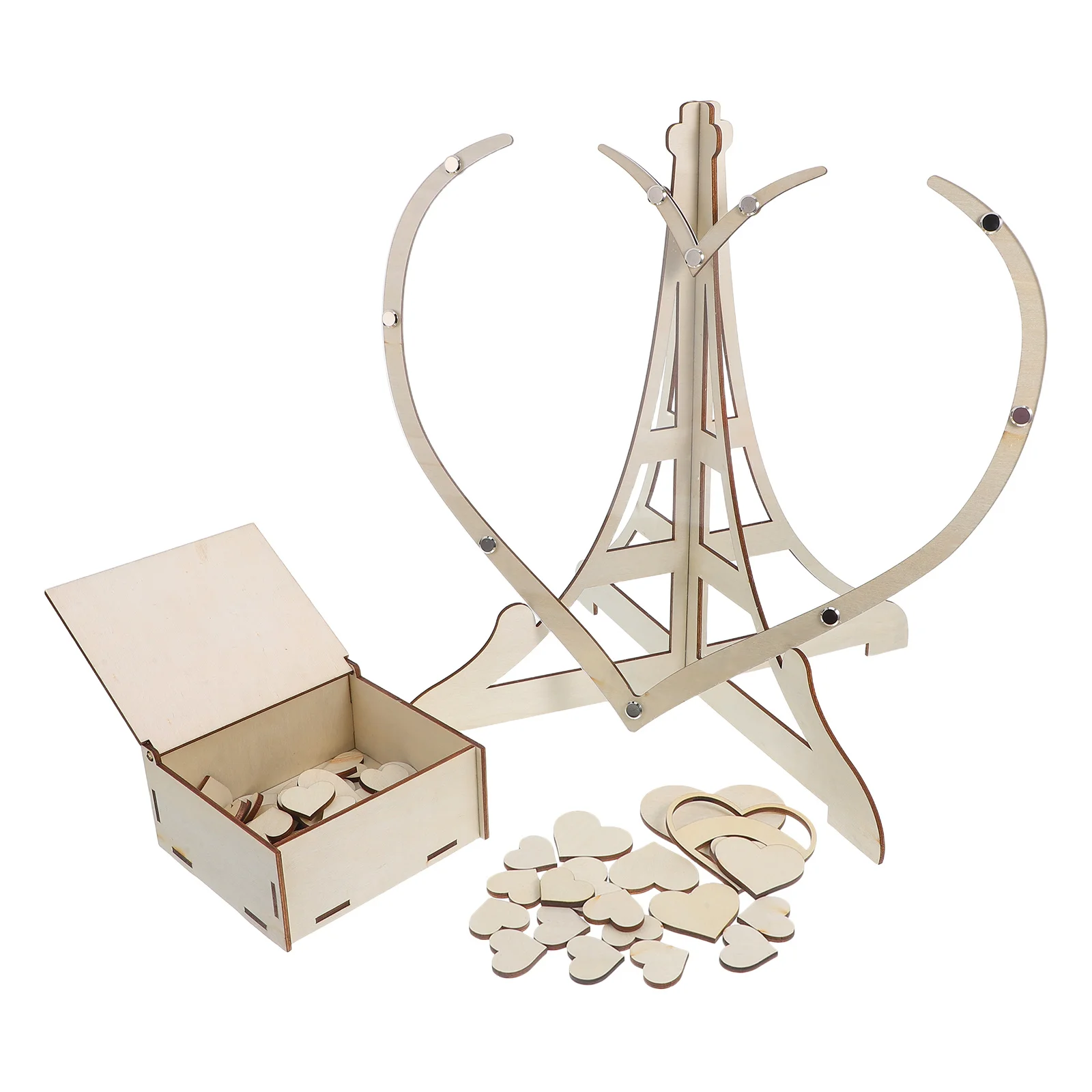 Rustic Wedding Guest Book Wooden Heart Drop Box Keepsake Storage Blank Hearts Special Occasions Guest Drop Box