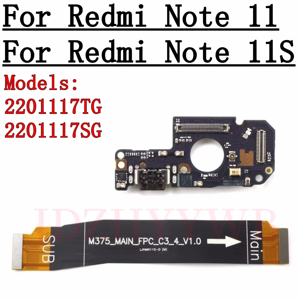 USB Charger Dock Charging Port Board Connector Motherboard Main Flex Cable For Redmi Note11 Note 11 11S 4G